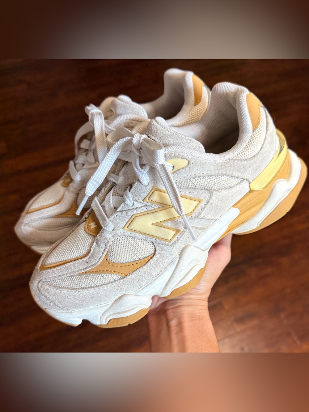 New Balance 9060 Sea Salt Dolce Kids Sneakers Size 3